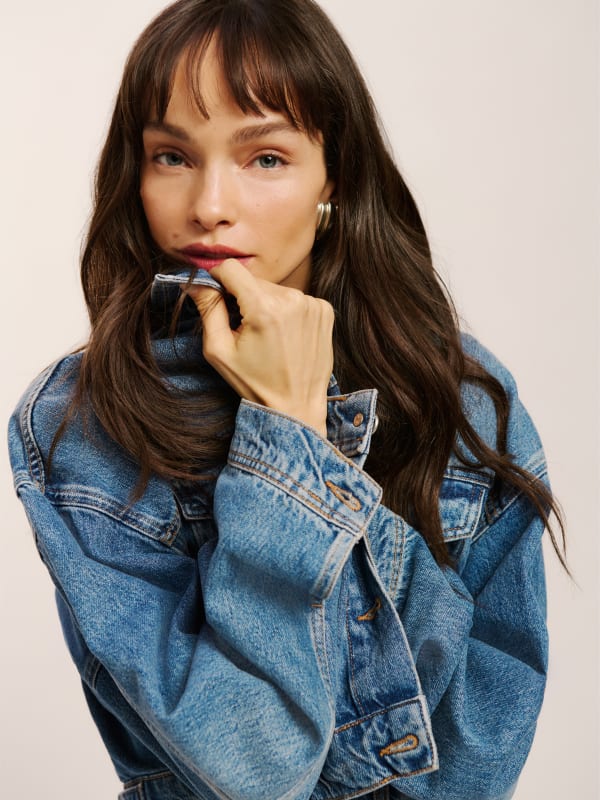 Jori Cropped Denim Jacket - Lugano